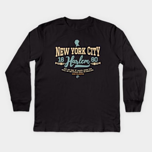 New York Harlem - Harlem Logo - Harlem Manhattan - Duke Ellington Kids Long Sleeve T-Shirt